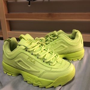NEON GREEN FILA DISRUPTOR II’s